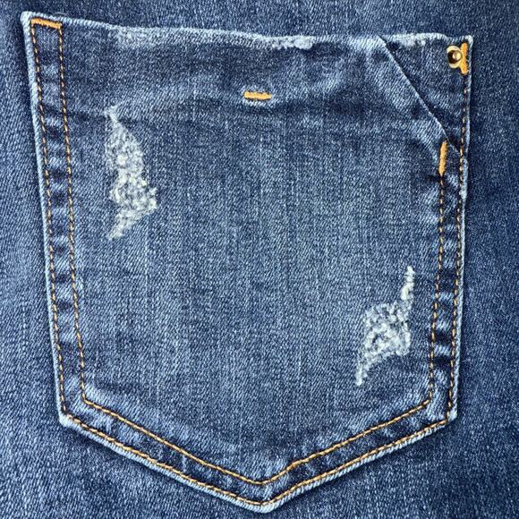 ZARA‎ Z1975 MID-RISE SKINNY RIPPED JEANS BLUE | 8228/226 - Picture 4 of 8